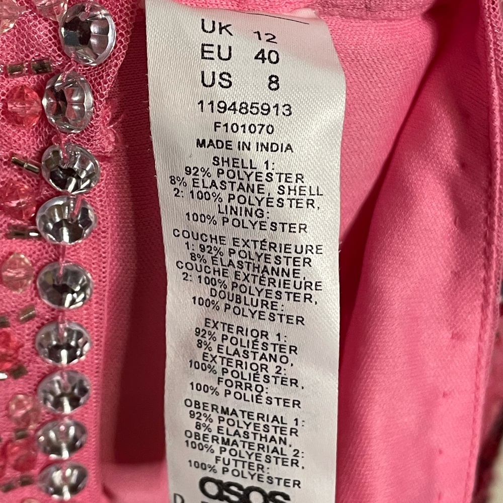 ASOS Embellished Sequin Hot Pink Mini Dress - Picture 5 of 5